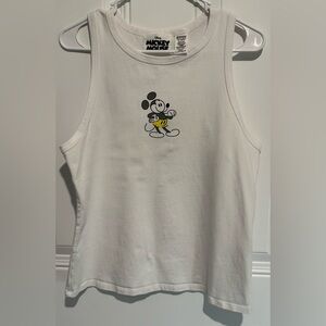 Disney White Tank Top with Mickey Mouse Design